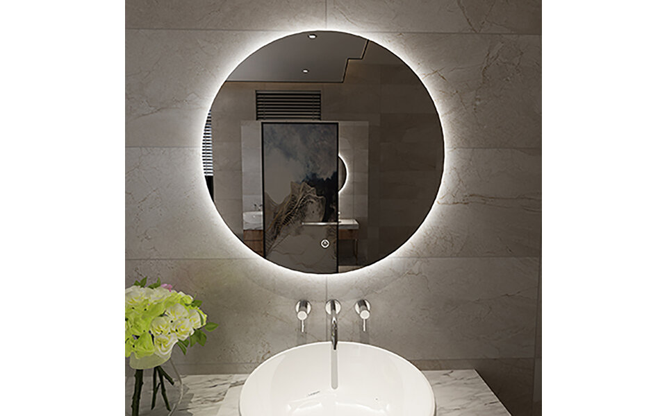 Xellanz LED Mirror 100cm | 20W | Matte Black | Dimmable & Touch | Round Xellanz LED Mirror 100cm | 20W | Matte Black | Dimmable & Touch | Round