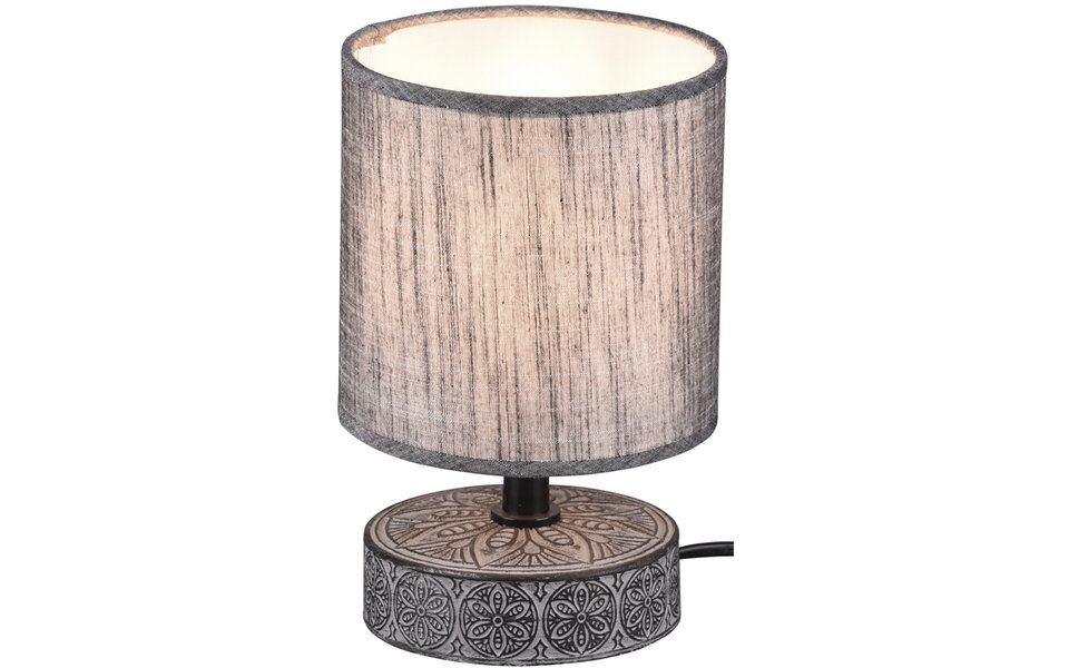 HLW LED LED Tafellamp - Trion Maria - E14 Fitting - Rond - Mat Grijs - Keramiek