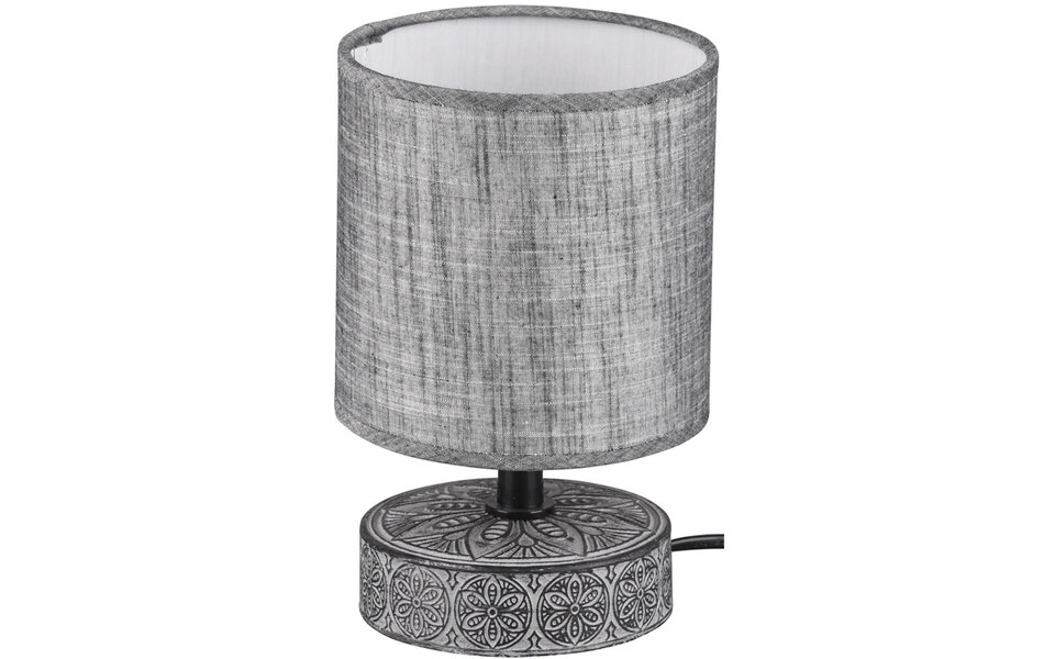 HLW LED LED Tafellamp - Trion Maria - E14 Fitting - Rond - Mat Grijs - Keramiek