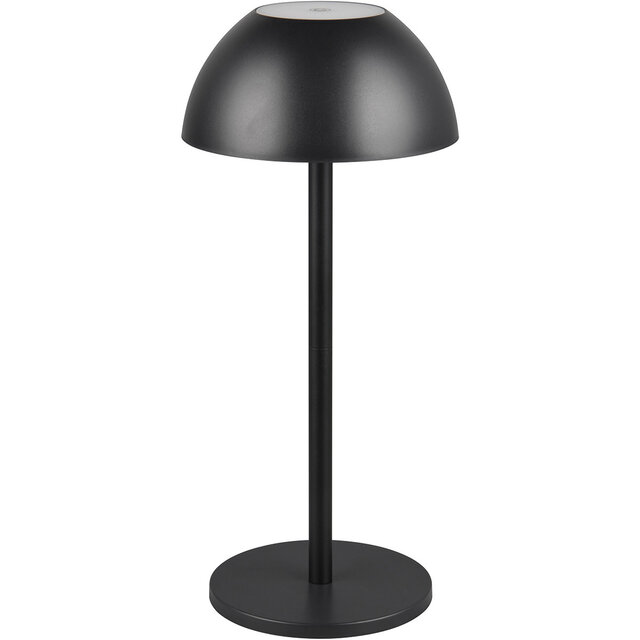 LED Tafellamp - Trion Rado - 1.7W - Warm Wit 3000K - Oplaadbare batterijen - Mat Zwart - Kunststof Verlichting per ruimte