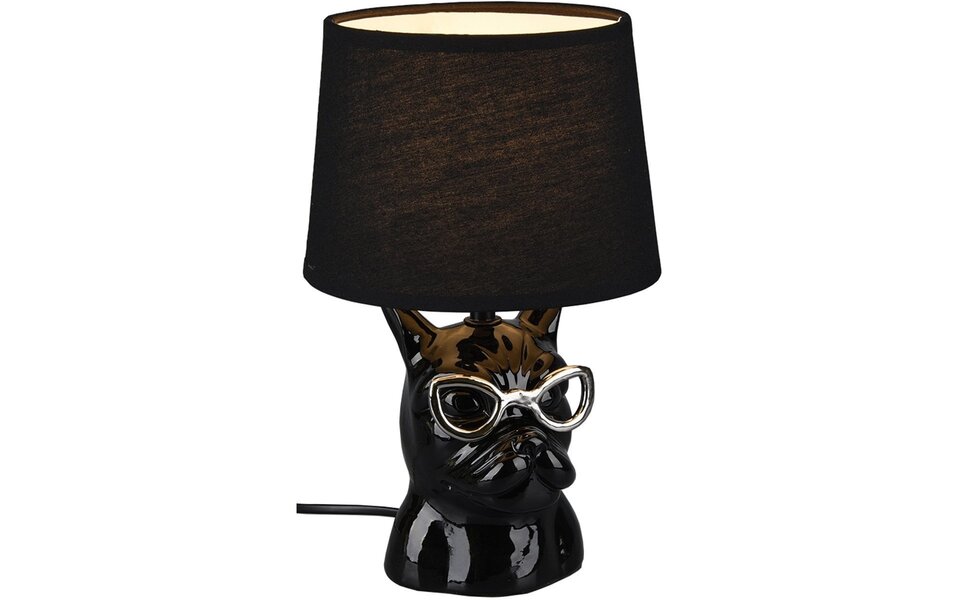 HLW LED LED Table Lamp - Table Lighting - Trion Domino - E14 Fitting - Round - Matte Black - Ceramic HLW LED LED Table Lamp - Table Lighting - Trion Domino - E14 Fitting - Round - Matte Black - Ceramic