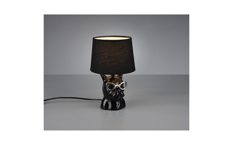 HLW LED LED Table Lamp - Table Lighting - Trion Domino - E14 Fitting - Round - Matte Black - Ceramic HLW LED LED Table Lamp - Table Lighting - Trion Domino - E14 Fitting - Round - Matte Black - Ceramic