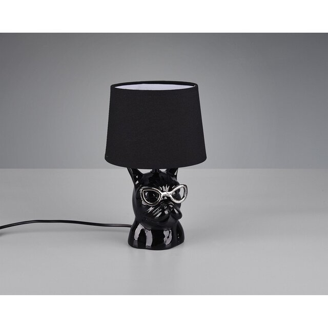 HLW LED LED Table Lamp - Table Lighting - Trion Domino - E14 Fitting - Round - Matte Black - Ceramic HLW LED LED Table Lamp - Table Lighting - Trion Domino - E14 Fitting - Round - Matte Black - Ceramic