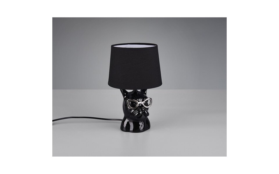 HLW LED LED Table Lamp - Table Lighting - Trion Domino - E14 Fitting - Round - Matte Black - Ceramic HLW LED LED Table Lamp - Table Lighting - Trion Domino - E14 Fitting - Round - Matte Black - Ceramic