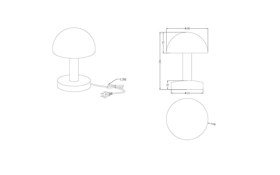 HLW LED LED Tafellamp - Trion Nini - E14 Fitting - 1 lichtpunt - Mat Messing - Metaal - Wit Geborsteld Glas