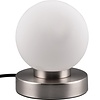 LED Table Lamp - Trion Bolle - E14 Fitting - 1 light point - Matte Nickel - Metal - White Glass