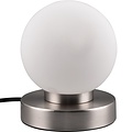 LED Table Lamp - Trion Bolle - E14 Fitting - 1 light point - Matte Nickel - Metal - White Glass LED Table Lamp - Trion Bolle - E14 Fitting - 1 light point - Matte Nickel - Metal - White Glass