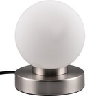 HLW LED LED Table Lamp - Trion Bolle - E14 Fitting - 1 light point - Matte Nickel - Metal - White Glass