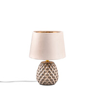 LED Table Lamp - Trion Aroniz - E14 Fitting - Round - Pink - Ceramic