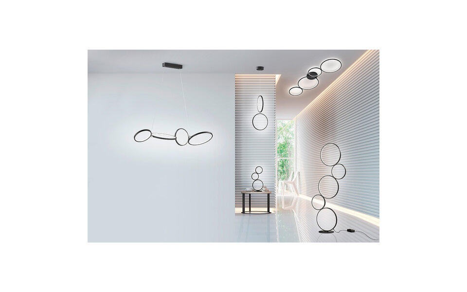 HLW LED LED Tafellamp - Trion Rondy - 17W - Warm Wit 3000K - Dimbaar - Rond - Mat Zwart - Aluminium