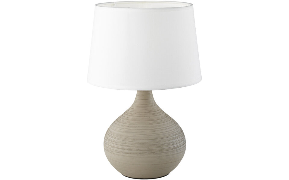 HLW LED LED Tafellamp - Tafelverlichting - Trion Martan - E14 Fitting - Rond - Mat Grijs - Keramiek