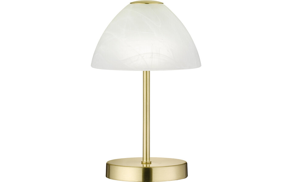 HLW LED LED Tafellamp - Tafelverlichting - Trion Quno - 2W - Warm Wit 3000K - Rond - Mat Goud - Aluminium