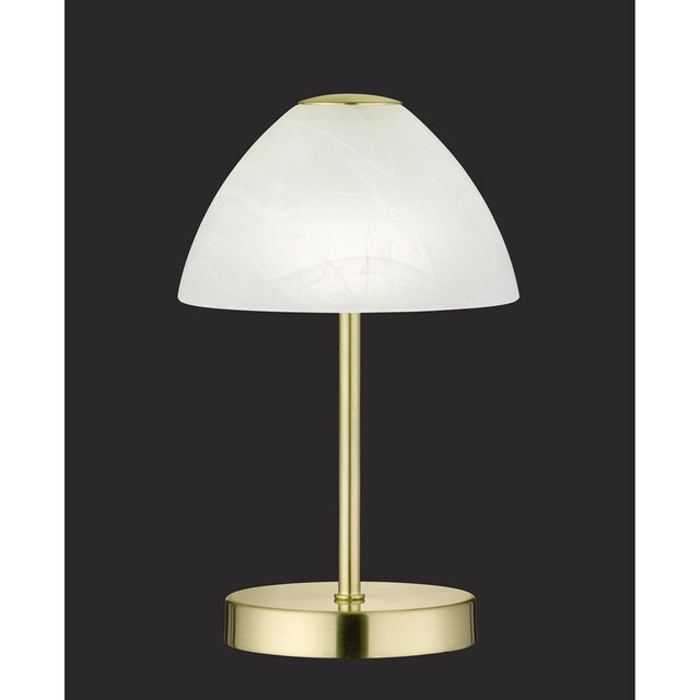 Ronde mat gouden LED tafellamp van aluminium met 2W vermogen en warm wit licht 3000K