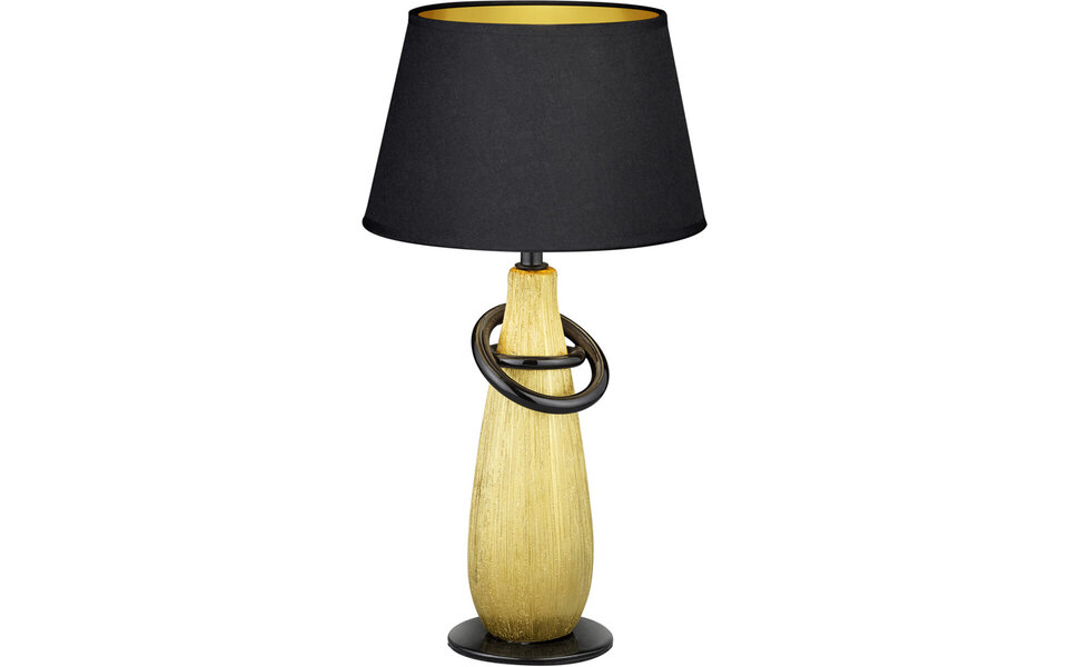 HLW LED LED Table Lamp - Table Lighting - Trion Talos - E14 Fitting - Round - Matte Gold - Ceramic