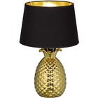 HLW LED LED Table Lamp - Table Lighting - Trion Pinaply - E27 Fitting - Round - Matte Gold - Ceramic
