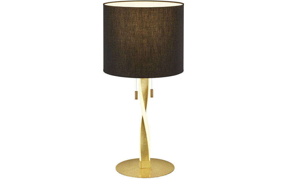 HLW LED LED Table Lamp - Table Lighting - Trion Ninda - E27 Fitting - 6W - Warm White 3000K - Round - Matte Gold - Aluminum