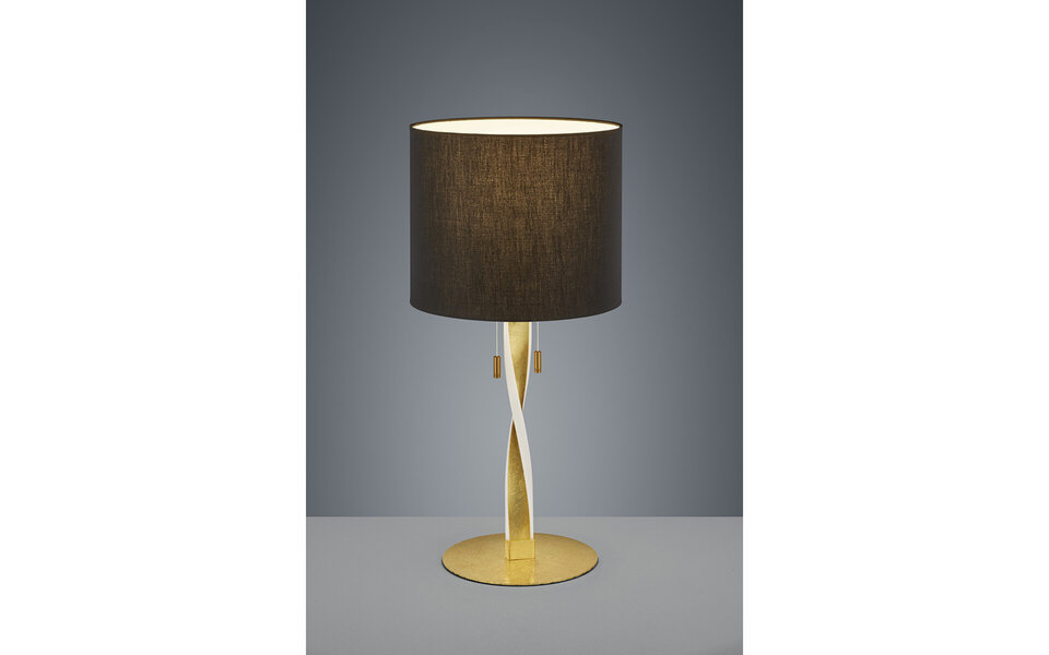 HLW LED LED Table Lamp - Table Lighting - Trion Ninda - E27 Fitting - 6W - Warm White 3000K - Round - Matte Gold - Aluminum