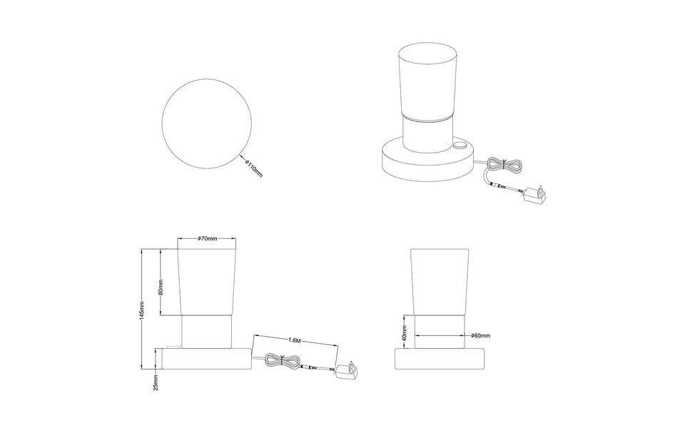 HLW LED LED Table Lamp - Trion Crostila - 4W - Warm White 3000K - Round - Matte Nickel - Aluminum - OSRAM LEDs HLW LED LED Table Lamp - Trion Crostila - 4W - Warm White 3000K - Round - Matte Nickel - Aluminum - OSRAM LEDs