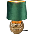 HLW LED LED Table Lamp - Trion Sofia - E14 Fitting - Round - Matte Green - Ceramic