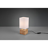 HLW LED LED Table Lamp - Table Lighting - Trion Wooden - E14 Fitting - Square - Matte White - Wood