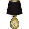 LED Table Lamp - Table Lighting - Trion Pinaply - E14 Fitting - Round - Matte Gold - Ceramic