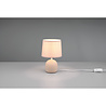 HLW LED LED Table Lamp - Table Lighting - Trion Zikkom - E14 Fitting - Round - Matte Cream - Ceramic