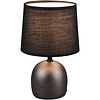LED Table Lamp - Table Lighting - Trion Zikkom - E14 Fitting - Round - Antique Nickel - Ceramic