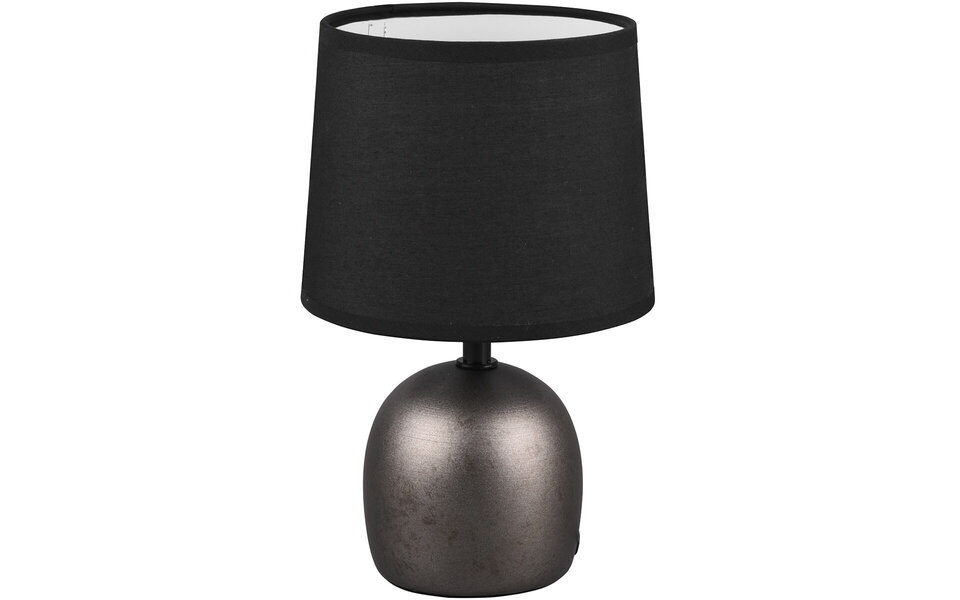 HLW LED LED Table Lamp - Table Lighting - Trion Zikkom - E14 Fitting - Round - Antique Nickel - Ceramic