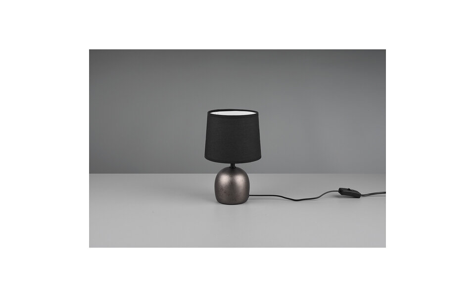 HLW LED LED Tafellamp - Tafelverlichting - Trion Zikkom - E14 Fitting - Rond - Antiek Nikkel - Keramiek HLW LED LED Tafellamp - Tafelverlichting - Trion Zikkom - E14 Fitting - Rond - Antiek Nikkel - Keramiek