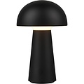 Dimmable LED Table Lamp with USB Charging Function - Matte Black, Warm White 3000K, Splashproof IP44