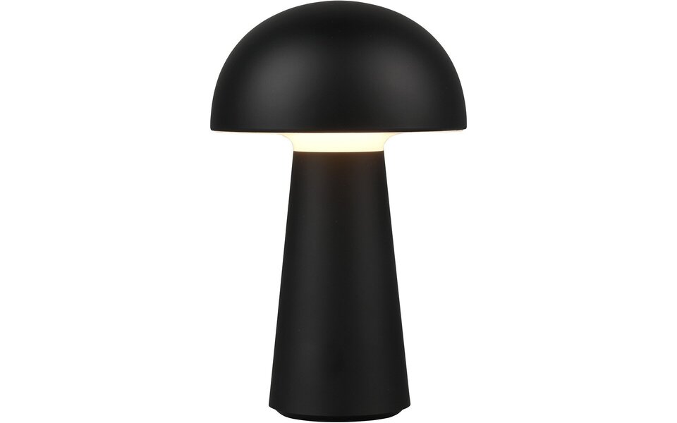 HLW LED Dimbare LED Tafellamp met USB Oplaadfunctie - Mat Zwart, Warm Wit 3000K, Spatwaterdicht IP44