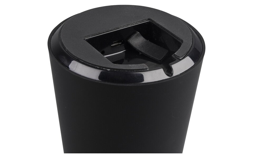 HLW LED Dimmable LED Table Lamp with USB Charging Function - Matte Black, Warm White 3000K, Splashproof IP44