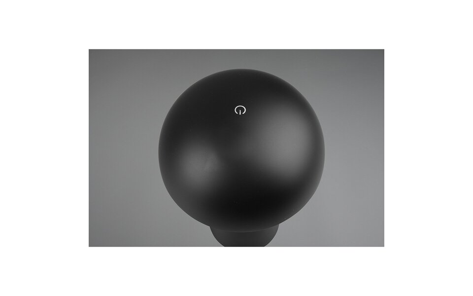 HLW LED Dimbare LED Tafellamp met USB Oplaadfunctie - Mat Zwart, Warm Wit 3000K, Spatwaterdicht IP44