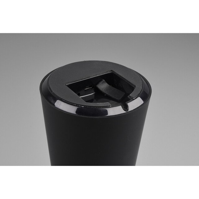 HLW LED Dimbare LED Tafellamp met USB Oplaadfunctie - Mat Zwart, Warm Wit 3000K, Spatwaterdicht IP44