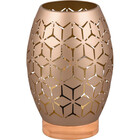 HLW LED LED Table Lamp - Table Lighting - Trion Dabi - E27 Fitting - Round - Coffee - Metal