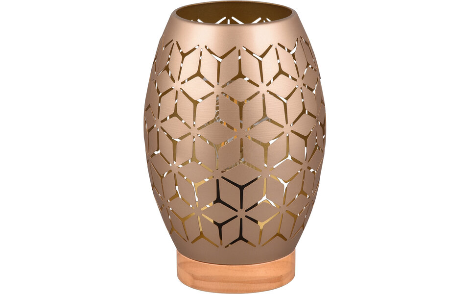 HLW LED LED Table Lamp - Table Lighting - Trion Dabi - E27 Fitting - Round - Coffee - Metal