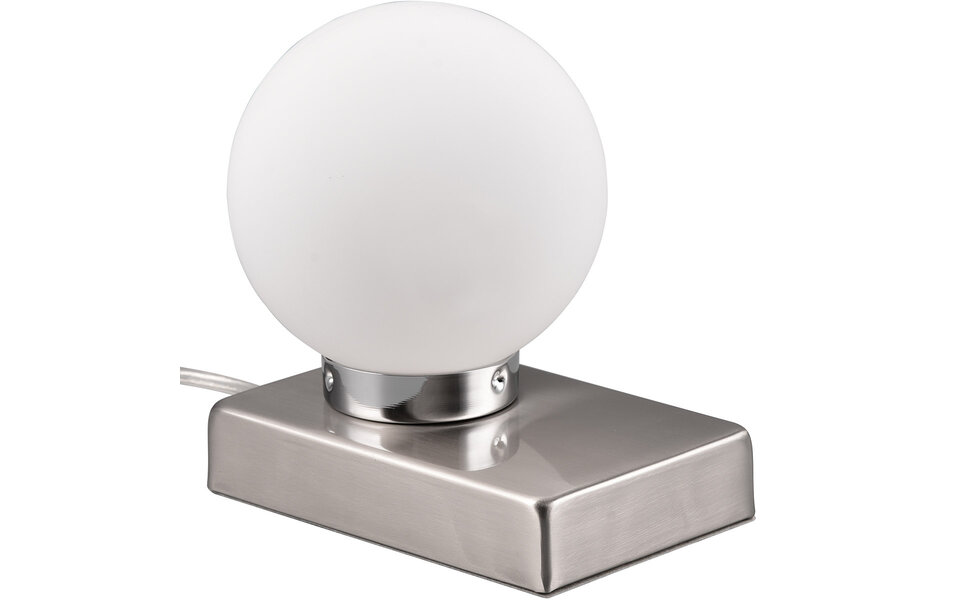 HLW LED LED Tafellamp - Tafelverlichting - Trion Ivar - E14 Fitting -  Rond - Mat Nikkel - Metaal