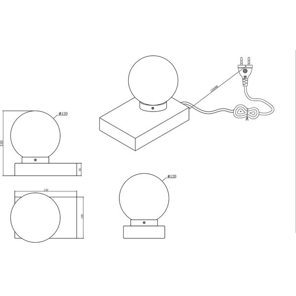 HLW LED LED Tafellamp Mat Nikkel - Ronde & Metalen met E14 Fitting HLW LED LED Tafellamp Mat Nikkel - Ronde & Metalen met E14 Fitting