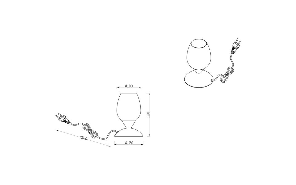 HLW LED LED Table Lamp - Trion Bekre - E14 Fitting - 1 light source - Matte Nickel - Metal - White Brushed Glass HLW LED LED Table Lamp - Trion Bekre - E14 Fitting - 1 light source - Matte Nickel - Metal - White Brushed Glass