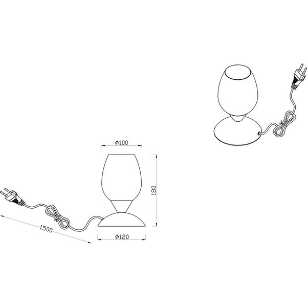 HLW LED LED Tafellamp & in Mat Nikkel met Glazen Wit Geborsteld Design HLW LED LED Tafellamp & in Mat Nikkel met Glazen Wit Geborsteld Design