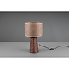 HLW LED LED Table Lamp - Table Lighting - Trion Strado - E27 Fitting - Round - Matte Brown - Wood