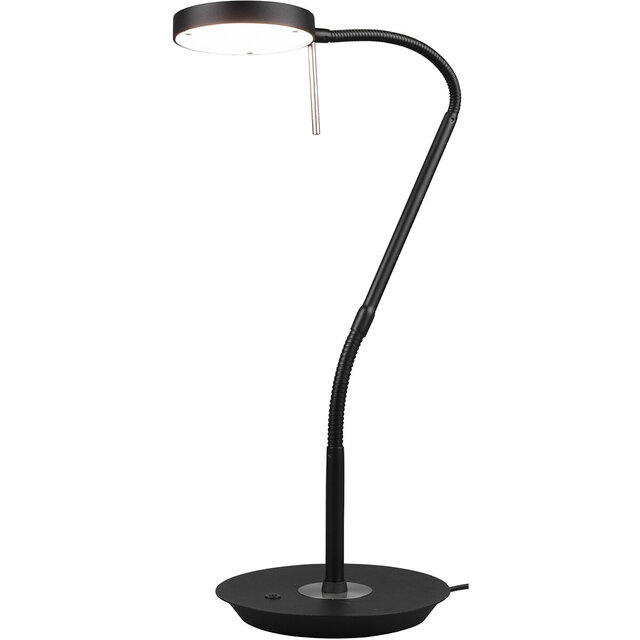 HLW LED LED Table Lamp - Trion Monzino - 12W - Adjustable Color - Dimmable - Round - Matte Black - Aluminum