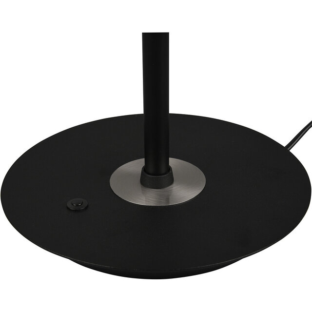 HLW LED LED Tafellamp - Trion Monzino - 12W - Aanpasbare Kleur - Dimbaar - Rond - Mat Zwart - Aluminium