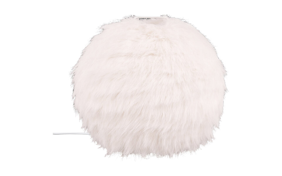 HLW LED LED Table Lamp - Table Lighting - Trion Fluffy - E14 Fitting - Round - Taupe - Synthetic Plush