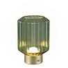 HLW LED LED Table Lamp - Trion Doli - 1.5W - Warm White 3000K - Rechargeable Batteries - Matte Brass - Metal - Green Glass HLW LED LED Table Lamp - Trion Doli - 1.5W - Warm White 3000K - Rechargeable Batteries - Matte Brass - Metal - Green Glass