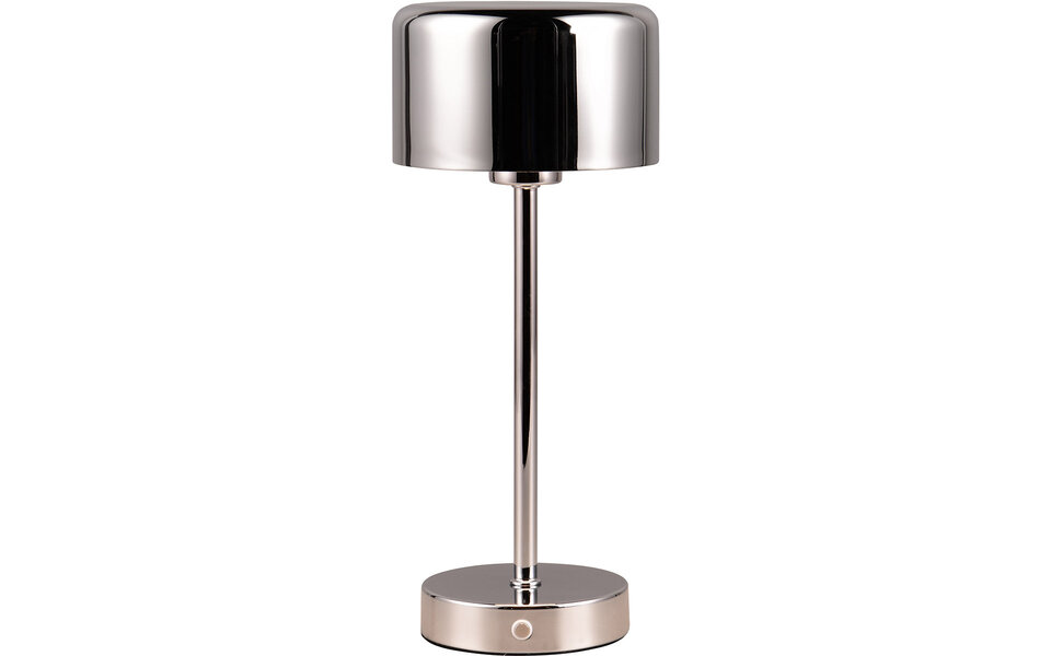HLW LED LED Table Lamp - Trion Feli - 1.5W - Warm White 3000K - Rechargeable batteries - Chrome - Metal