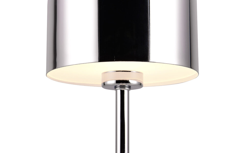 HLW LED LED Tafellamp - Trion Feli - 1.5W - Warm Wit 3000K - Oplaadbare batterijen - Chroom - Metaal