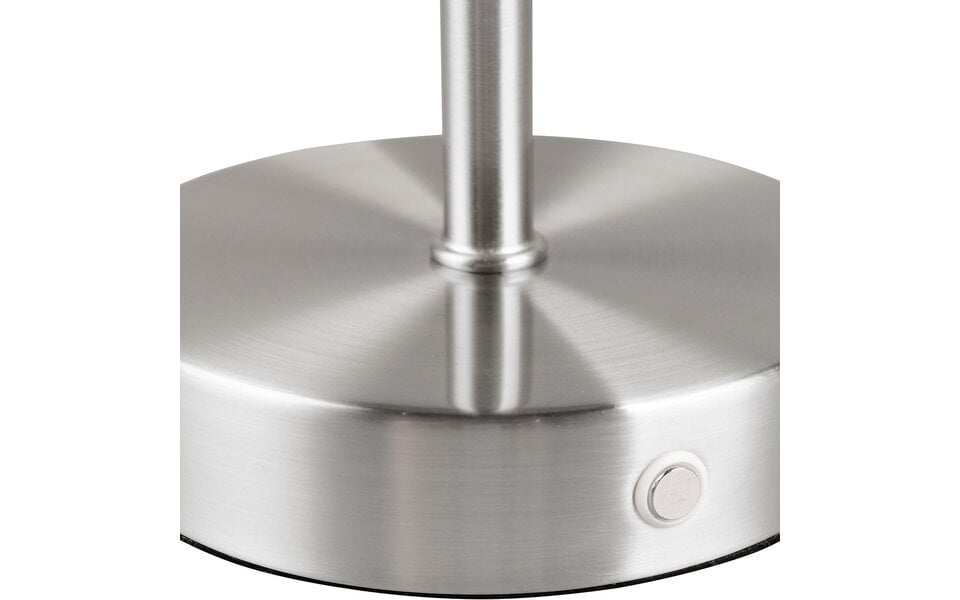 HLW LED LED Tafellamp - Trion Feli - 1.5W - Warm Wit 3000K - Oplaadbare batterijen - Nikkel - Metaal