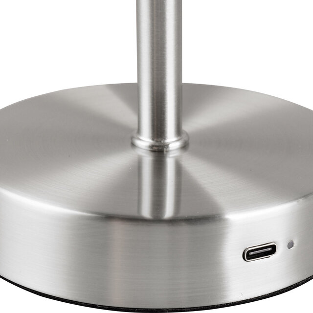 HLW LED LED Table Lamp - Trion Feli - 1.5W - Warm White 3000K - Rechargeable batteries - Nickel - Metal