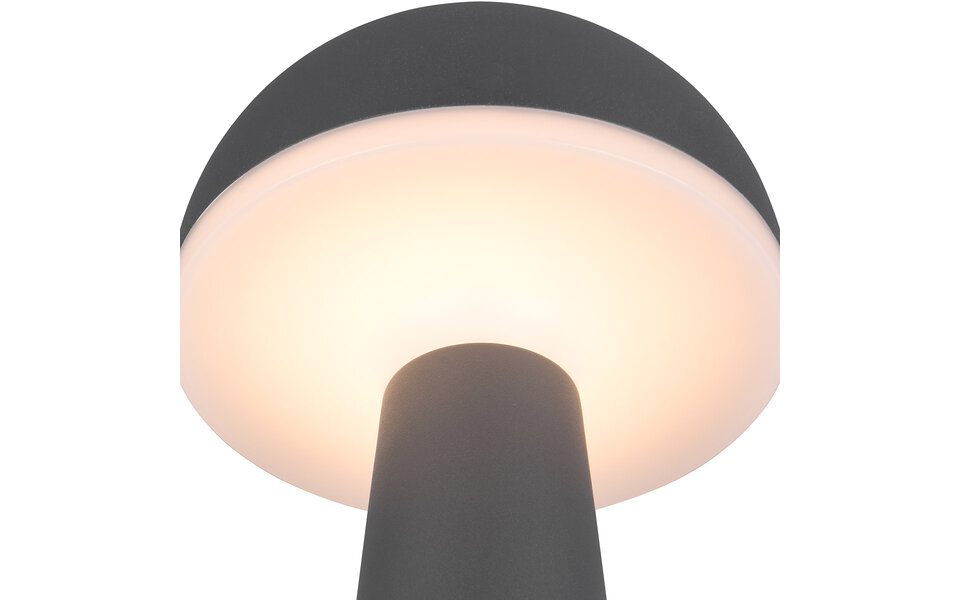 HLW LED LED Table Lamp - Trion Lungo - 2W - Adjustable color - Rechargeable batteries - Anthracite - Cast aluminum